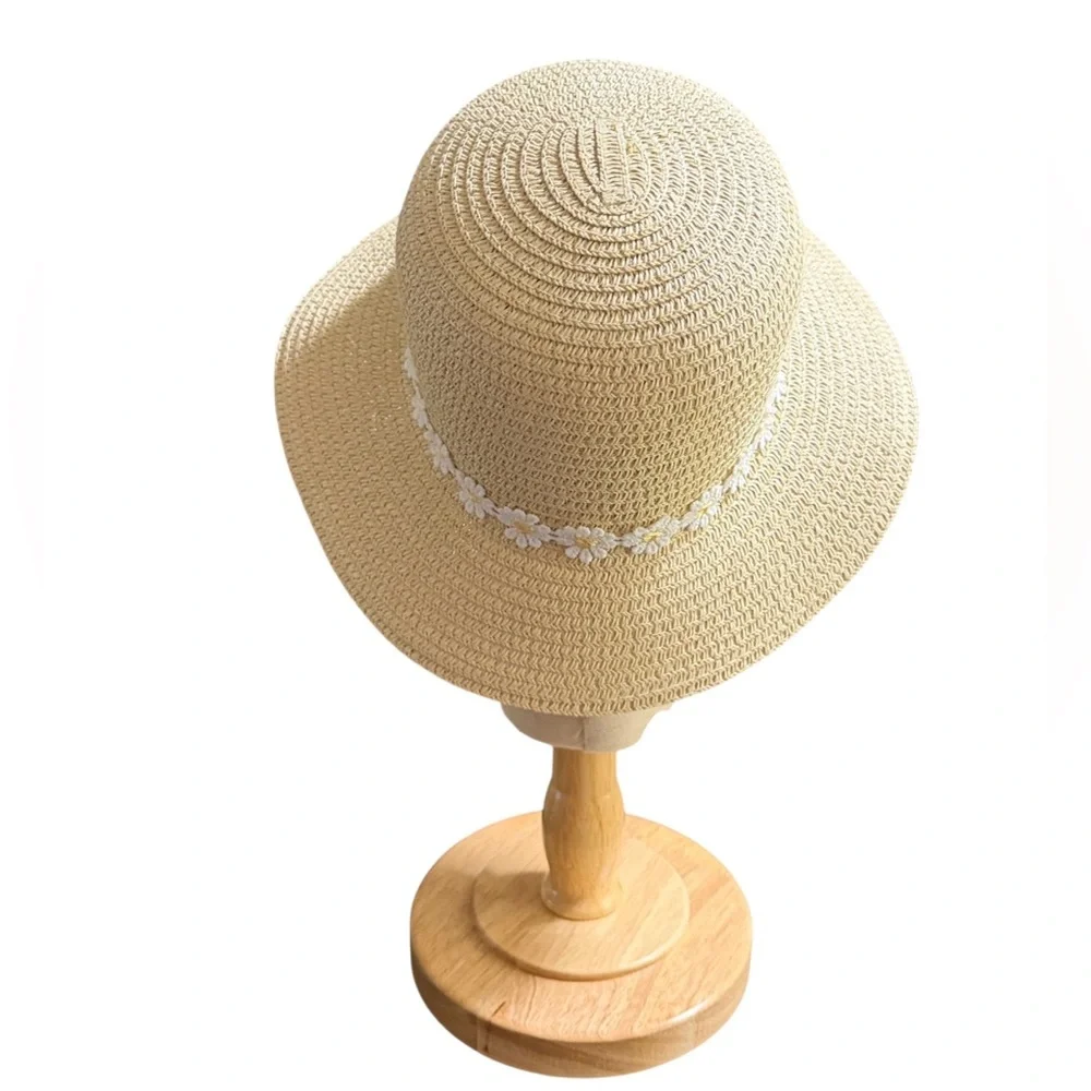 Daisy Straw Sun Hat | Cottagecore Garden Party Beach Vacation Boho Chic